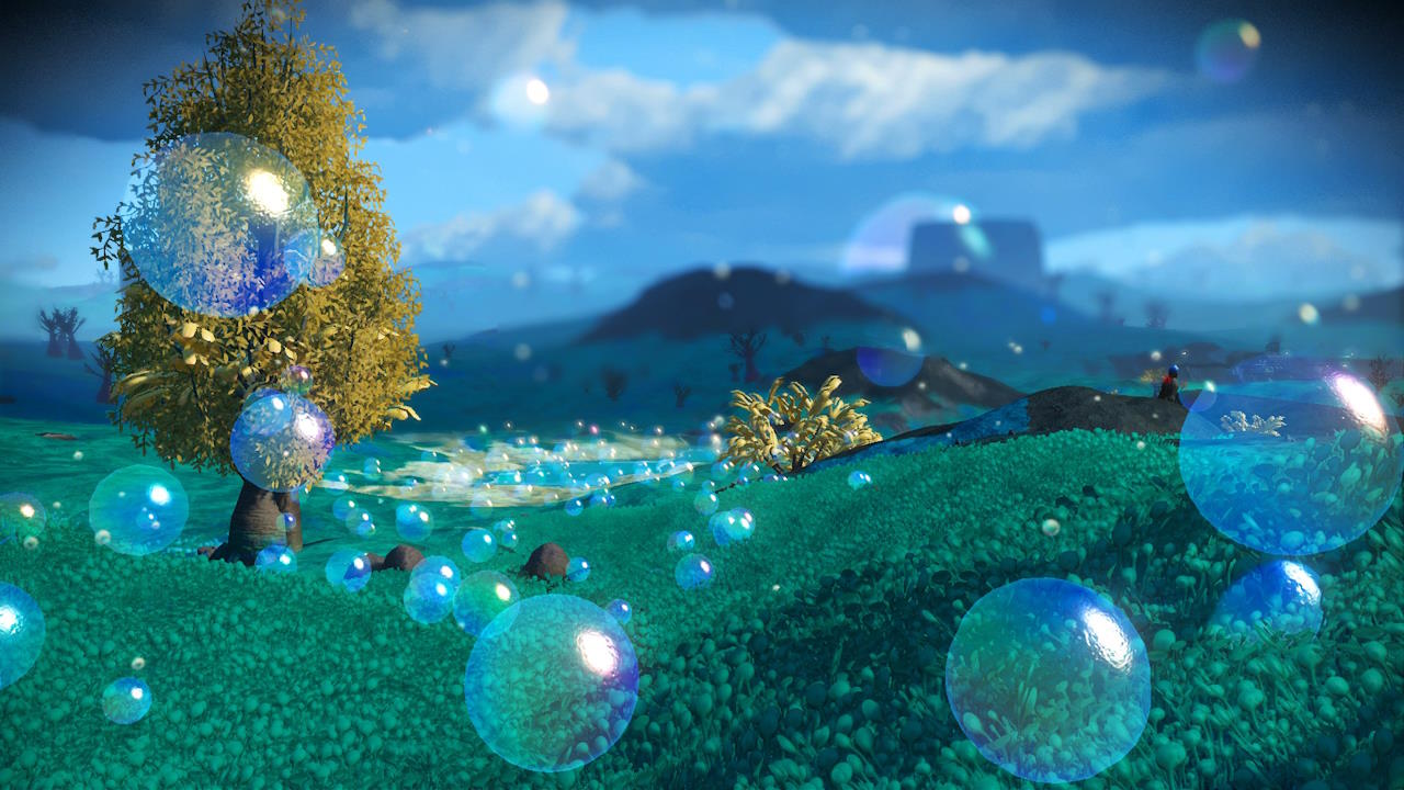Une planète qui fait des bulles dans No Man's Sky
