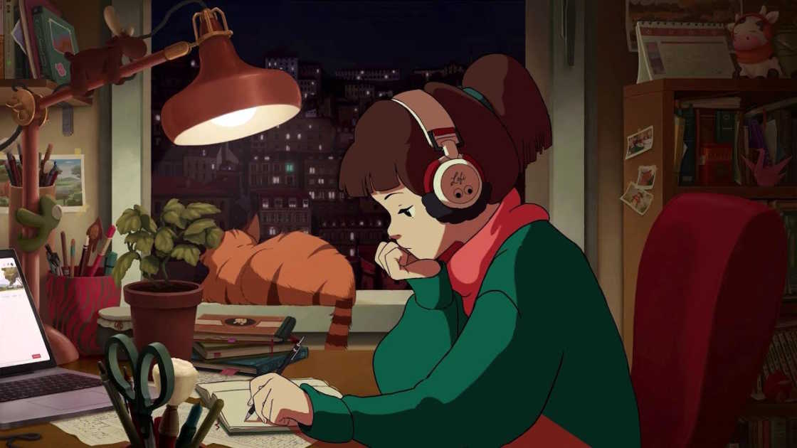 "Lofi Girl" a conquis les Internautes, en partie grâce à son visuel style animé japonais.