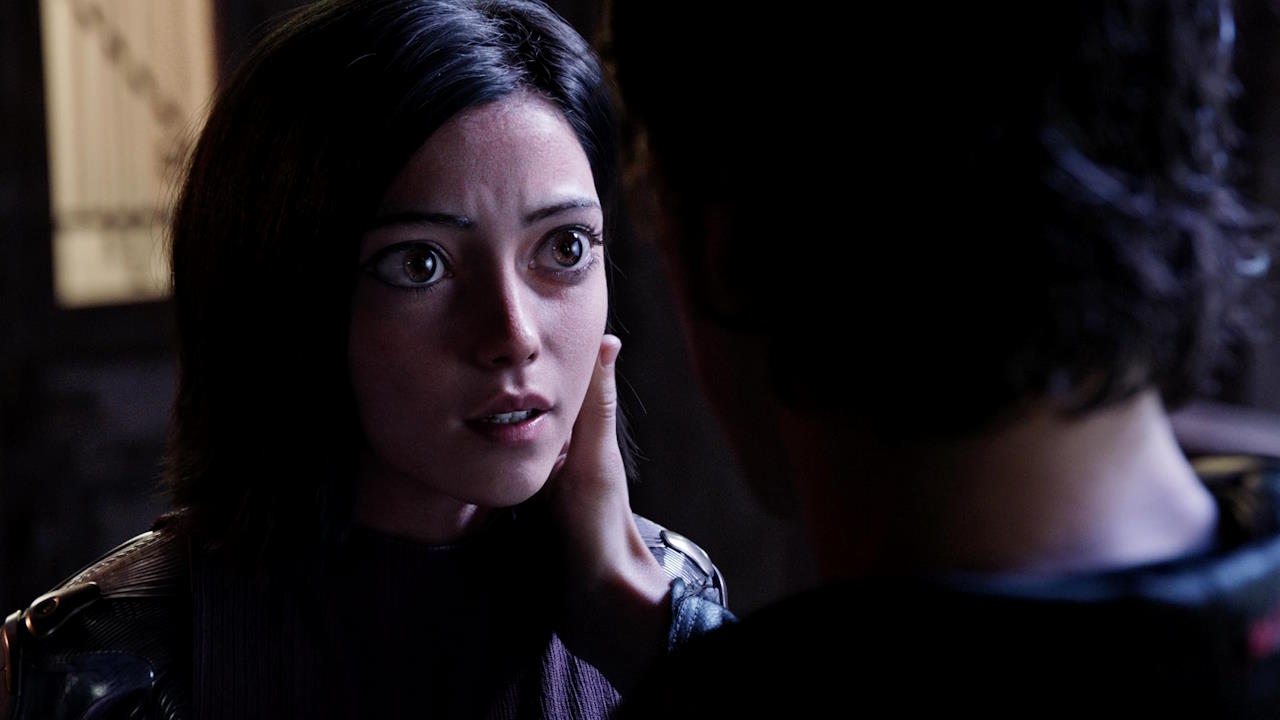 Les yeux d'Alita ont été retouchés numériquement pour rendre hommage au manga Gunnm.