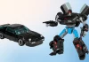 Knight Rider x Transformers : K.I.T.T., la voiture de K2000 qui se transforme en robot.
