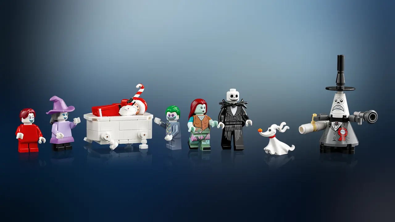 Le set set LEGO Ideas L'Étrange Noël de Monsieur Jack inclus toutes les mini figures issues du film.