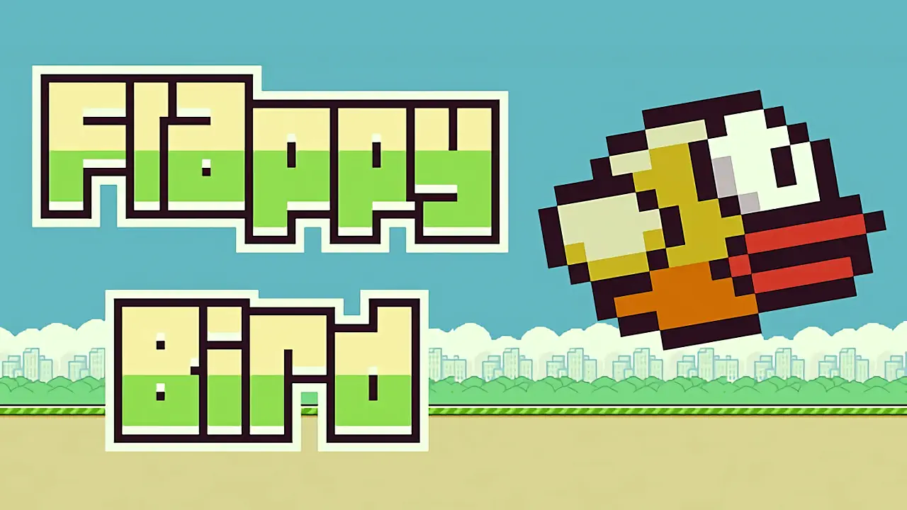 Le visuel du logo Flappy Bird est empli de nostalgie.