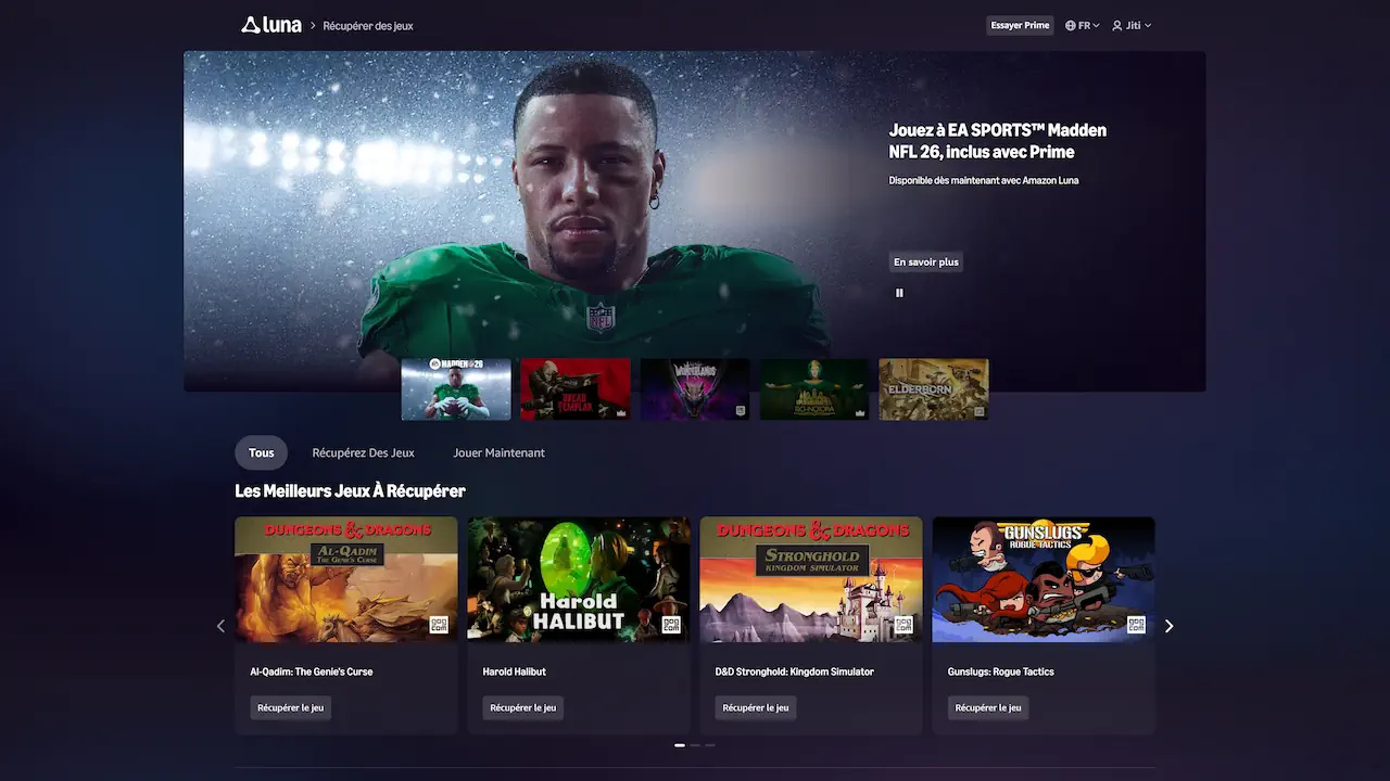 Prime Gaming est un service inclus avec l’abonnement Amazon Prime permettant de récupérer régulièrement des jeux complets gratuitement. Les jeux et contenus ajoutés restent liés au compte à vie, sans coût supplémentaire.