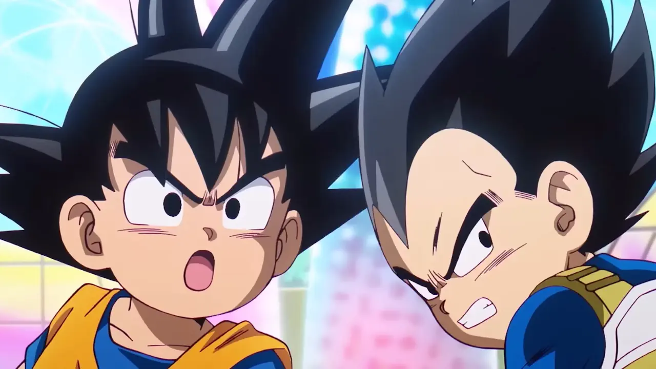 Son Goku et Vegeta son transfromés en enfants dans Dragon Ball Daima.