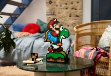 Le set LEGO Super Mario World Mario et Yoshi est idéal pour décorer votre salon.