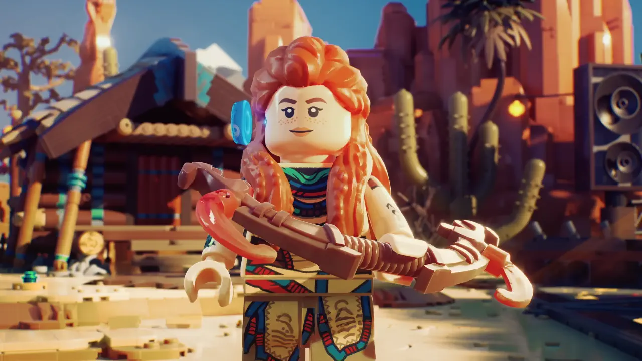 Aloy, dans sa version LEGO, est très réussie, tout comme l'univers fait de briques.