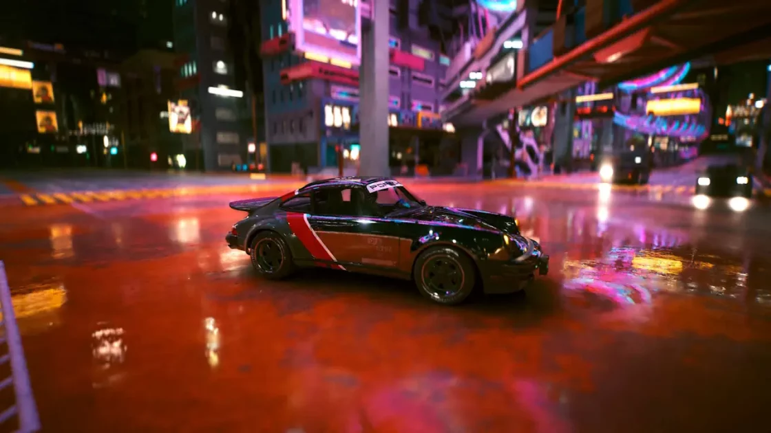 Le path tracing dans Cyberpunk 2077.