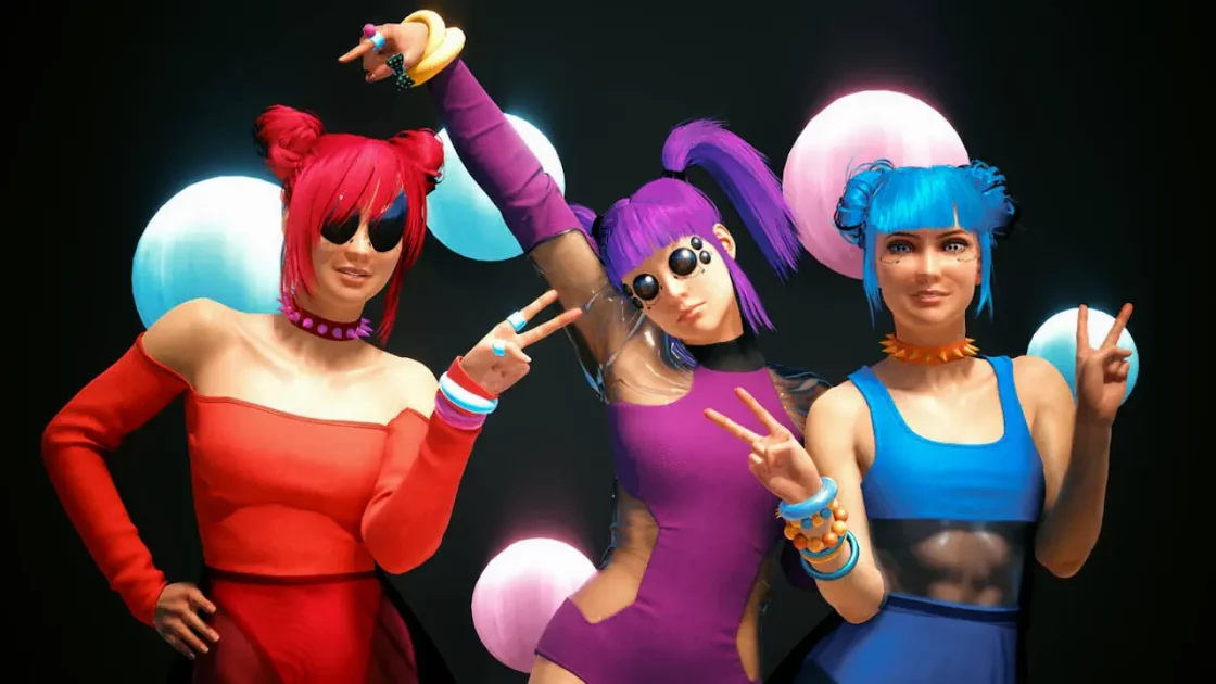 Le groupe de laser pop Us Cracks dans Cyberpunk 2077.