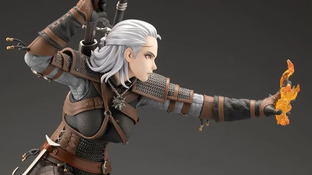 La figurine Geralt de Rivia dans sa version Bishoujo.