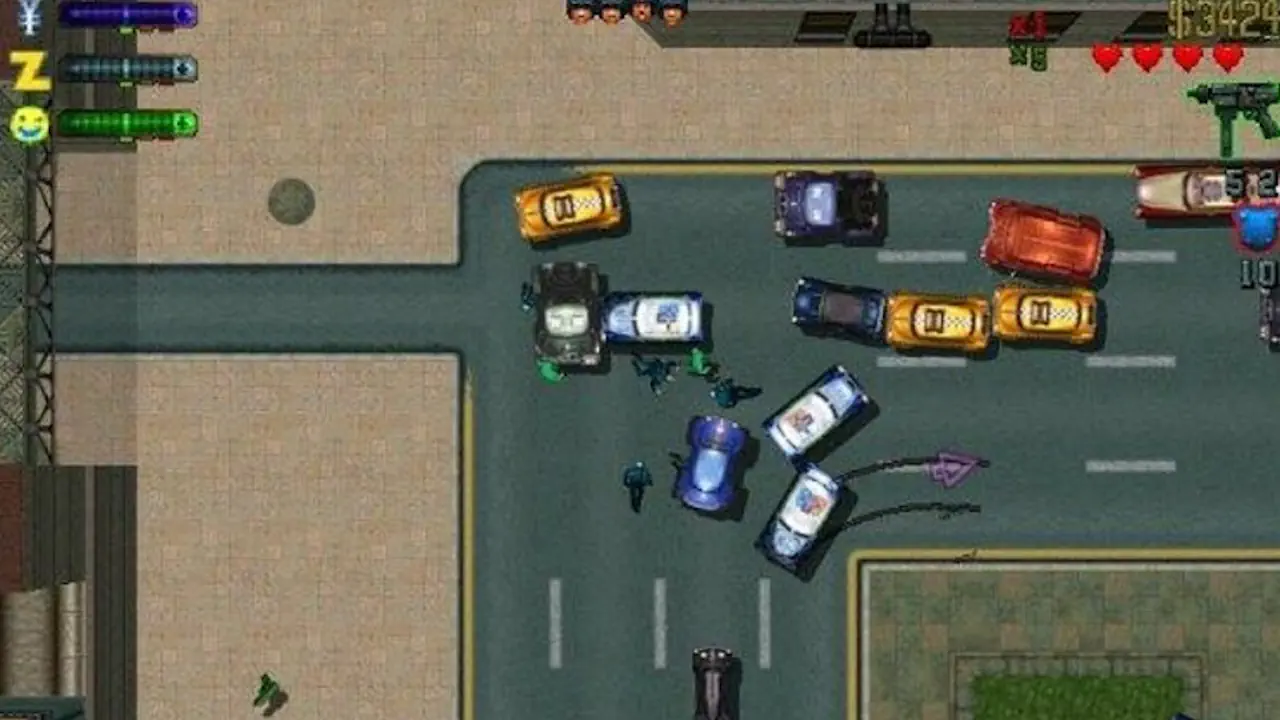 Grand Theft Auto II reprend la formule de l'épisode précédent, sans rien révolutionner.