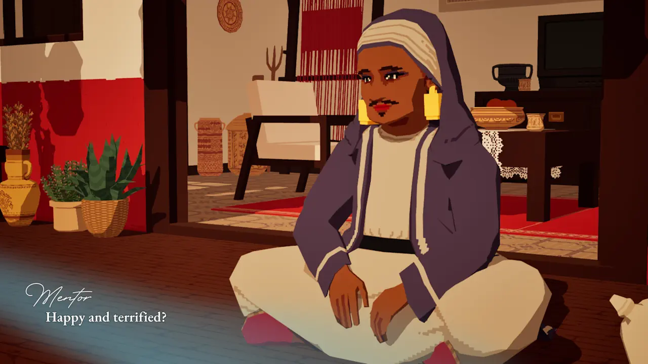 Votre mentor vous aide à progresser dans le jeu Many Nights a Whisper.