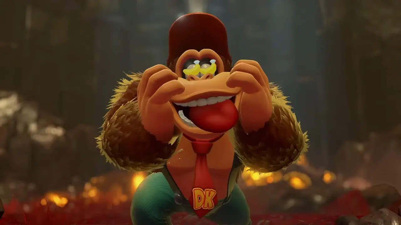 Donkey Kong est toujours obsédé par les bananes.