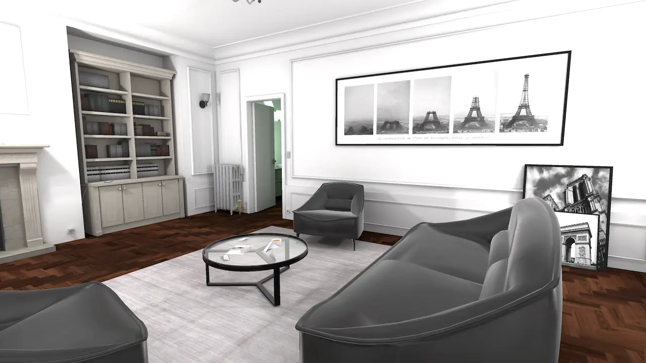 L'appartement dans French Vibes sur VRChat.