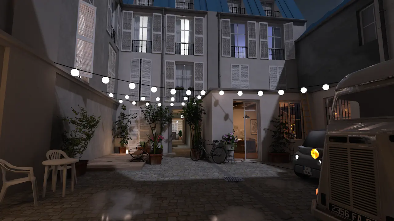 Le monde French Vibes sur VRChat.