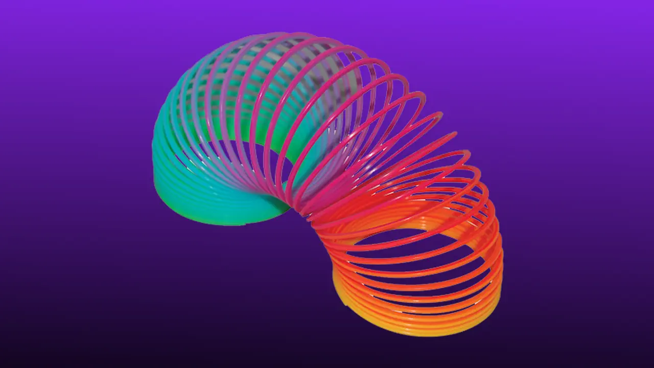 Le Slinky (ou Ondamania) est ressort utilisé comme un jouet.