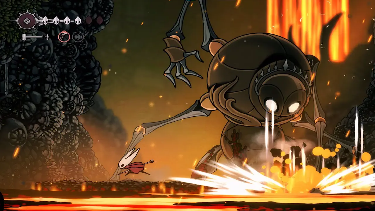 Silksong séduit par sa direction artistique somptueuse et sa bande-son envoûtante, qui donnent vie à un monde dense, mélancolique et minutieusement animé. Le gameplay atteint une fluidité exemplaire, porté par l’agilité de Hornet et un level design raffiné.