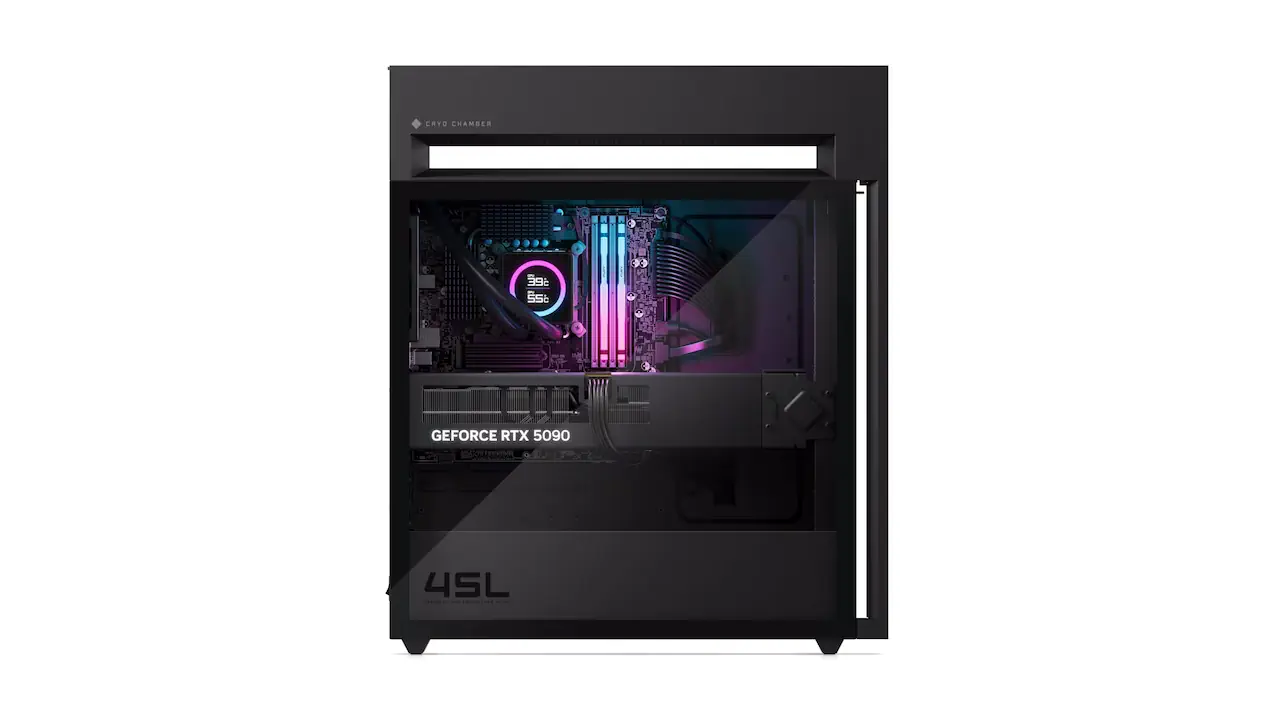Le PC gamer HP OMEN 45L GT22-3038nf associe un Intel Core Ultra 7 265K et une RTX 5090 pour des performances 4K ultra-fluides. Une configuration pensée pour les joueurs exigeants, avec 32 Go de RAM DDR5 et un SSD de 2 To.