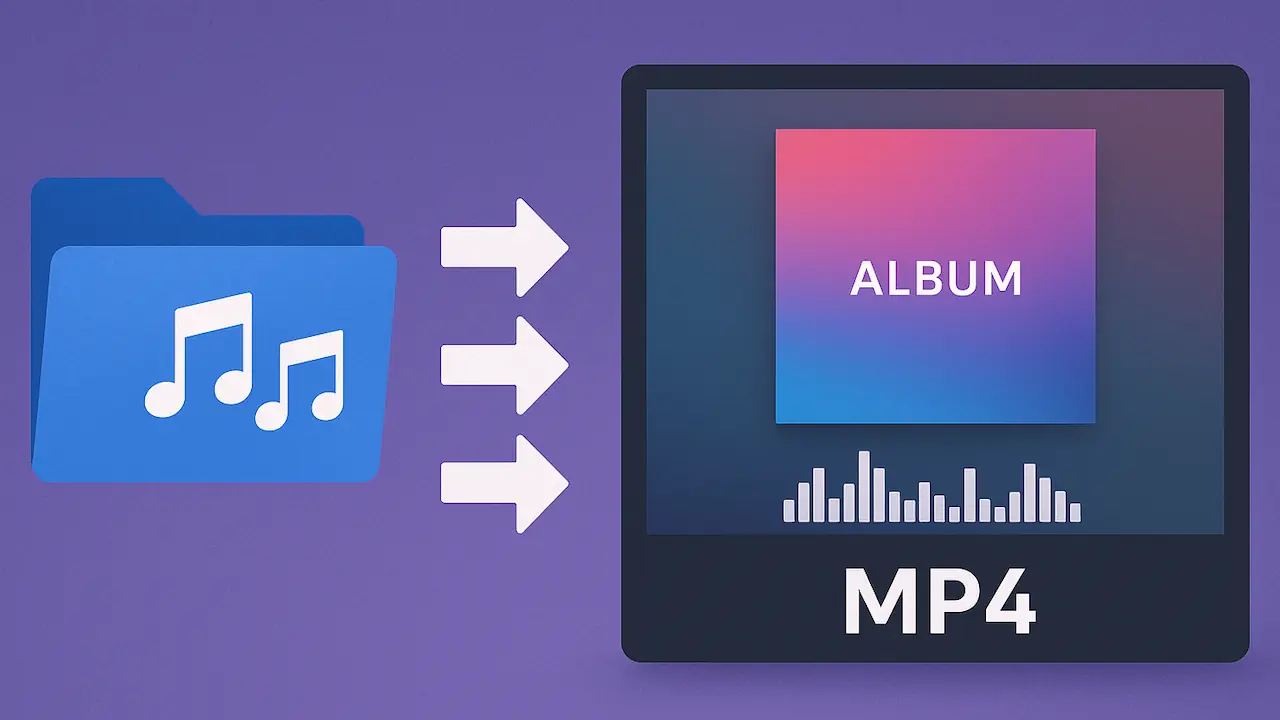 Convertissez vos musiques mp3 en mp4 pour YouTube.