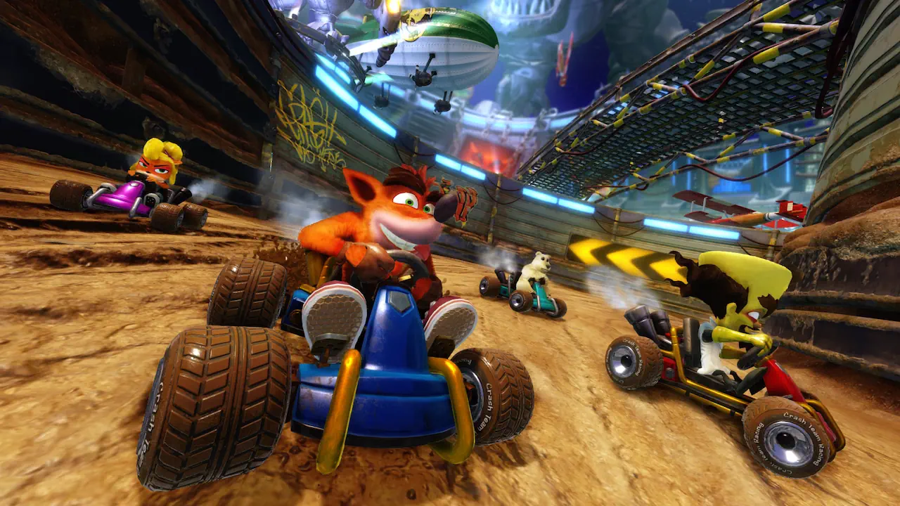 Crash Team Racing Nitro-Fueled réinvente le jeu culte avec des graphismes explosifs et un contenu étendu. Maîtrisez le drift et affrontez vos rivaux dans des courses fun et techniques pleines de nostalgie.
